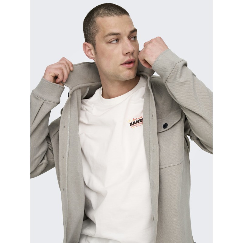 ONLY & SONS Kodyl Sweat Overshirt - Vintage Khaki