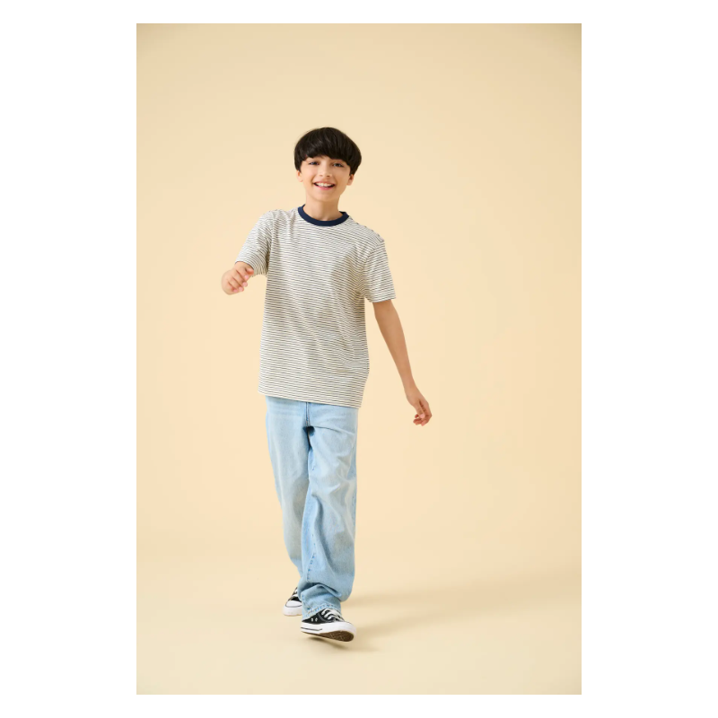 ONLY & SONS Junior Fade Loose Tailered Denim Jeans - Light Blue Denim