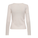 ONLY Madison L/S Rund Hals Bluse - Cloud Dancer / Flower Romance Rose