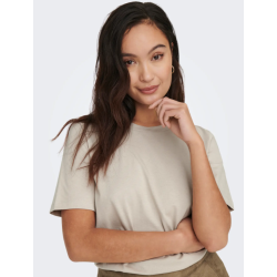 ONLY Only Bomuld T-shirt - Silver Linning