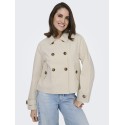 ONLY April Kort Klassisk Trenchcoat - birch