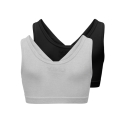 KIDS ONLY Lola 2-pak Vendebare Top - Super Light Grey Melange