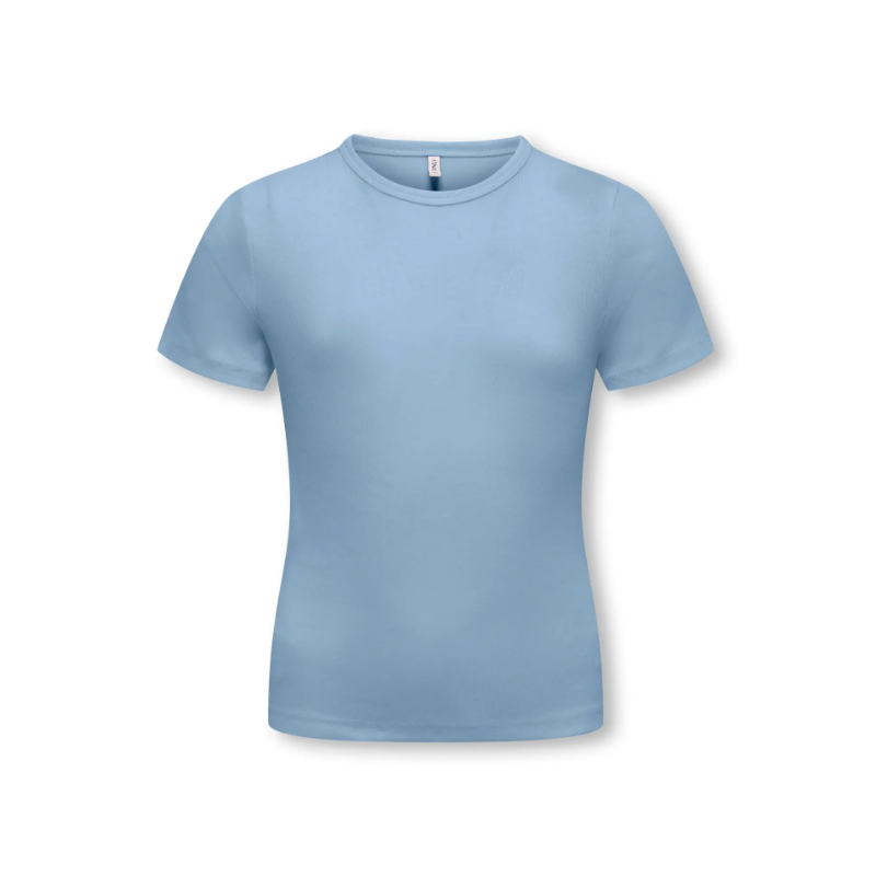 KIDS ONLY Lucky S/S Rund Hals T-shirt - Soft Chambray