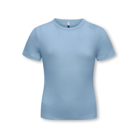 KIDS ONLY Lucky S/S Rund Hals T-shirt - Soft Chambray