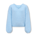 KIDS ONLY Dinea L/S Vendbar Strik Pullover - Cashmere Blue