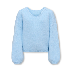 KIDS ONLY Dinea L/S Vendbar Strik Pullover - Cashmere Blue