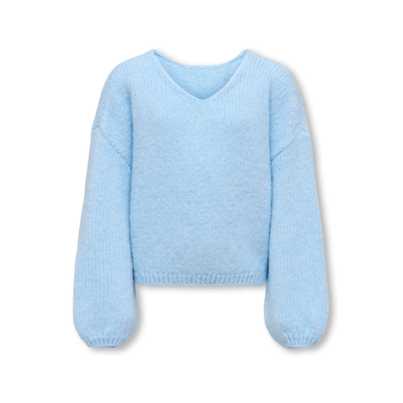 KIDS ONLY Dinea L/S Vendbar Strik Pullover - Cashmere Blue