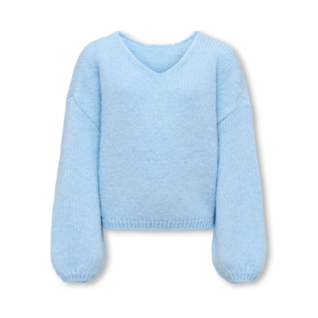 KIDS ONLY Dinea L/S Vendbar Strik Pullover - Cashmere Blue