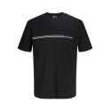 JACK & JONES Plus Fusion Chest Brand T-shirt - Sort