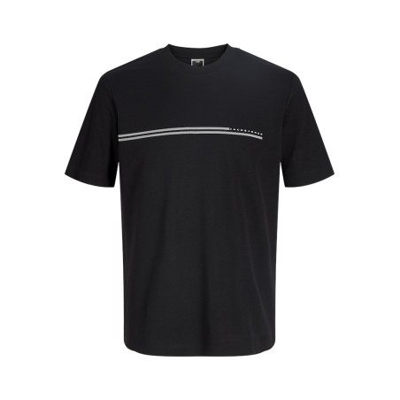 JACK & JONES Plus Fusion Chest Brand T-shirt - Sort