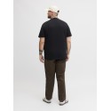 JACK & JONES Plus Fusion Chest Brand T-shirt - Sort