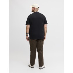 JACK & JONES Plus Fusion Chest Brand T-shirt - Sort