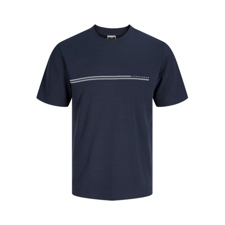 JACK & JONES Plus Fusion Chest Brand T-shirt - Outer Space
