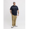 JACK & JONES Plus Fusion Chest Brand T-shirt - Outer Space