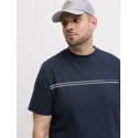 JACK & JONES Plus Fusion Chest Brand T-shirt - Outer Space