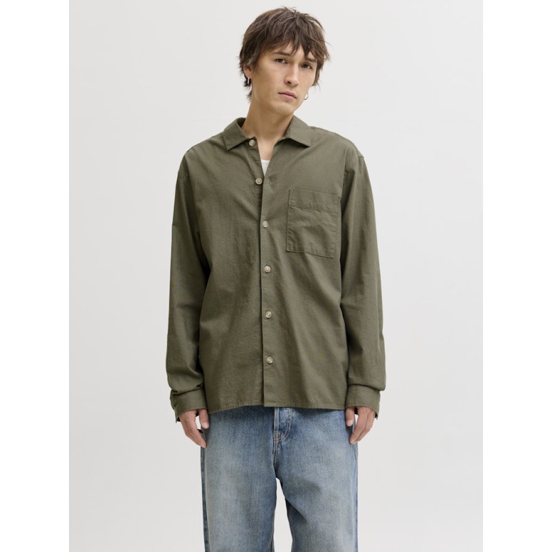 JACK & JONES Tristan Overshirt L/S - Dusty olive