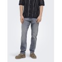 ONLY & SONS Weft Regular MW Jeans - Light Grey Denim