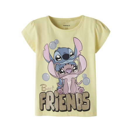 NAME IT MIni Fuba Stitch S/S Top - Lemonade