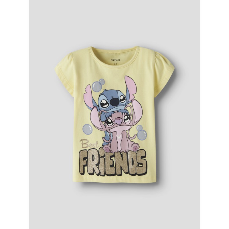 NAME IT MIni Fuba Stitch S/S Top - Lemonade