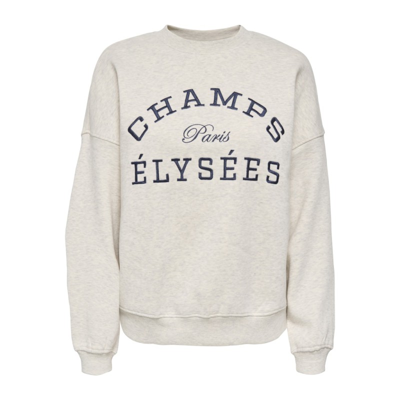 JDY Mesa EMB Sweatshirt - Oatmeal