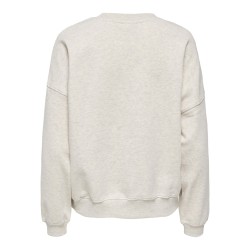 JDY Mesa L/S Broderi Sweatshirt - Oatmeal