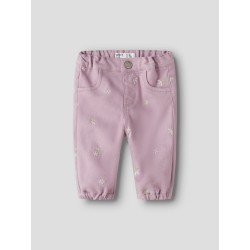 NAME IT Baby Rose Loose Twill Bukser - Dawn Pink