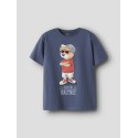NAME IT Kids Dobs Regular T-Shirt - Vintage Indigo