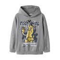 NAME IT Kids Fox Fortnite Hoodie - Grey Melange