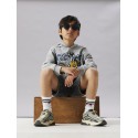 NAME IT Kids Fox Fortnite Hoodie - Grey Melange