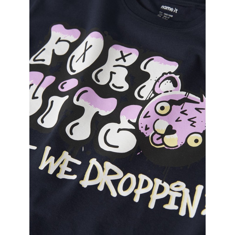 NAME IT Kids Frans Fortnite Regular T-shirt - Navy Blazer