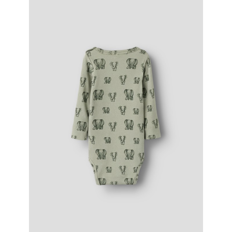 NAME IT Baby Dam X-slim L/S Bodystocking - Shadow