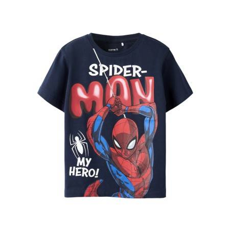 NAME IT Mini Marvin Spiderman Regular T-shirt - Navy Blazer
