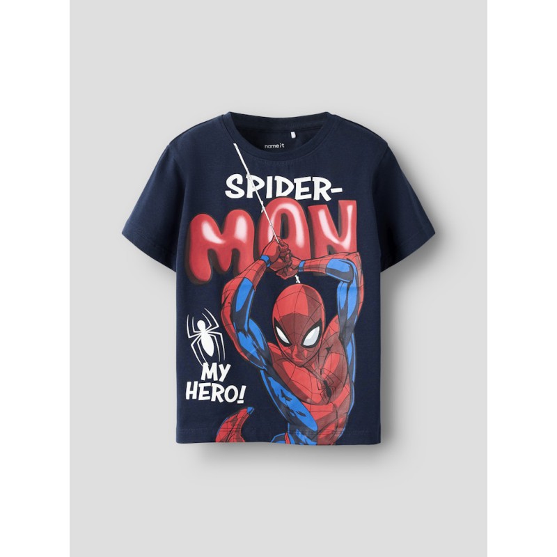 NAME IT Mini Marvin Spiderman Regular T-shirt - Navy Blazer
