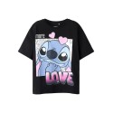 NAME IT Kids Fora Stitch S/S Regular T-shirt - Sort