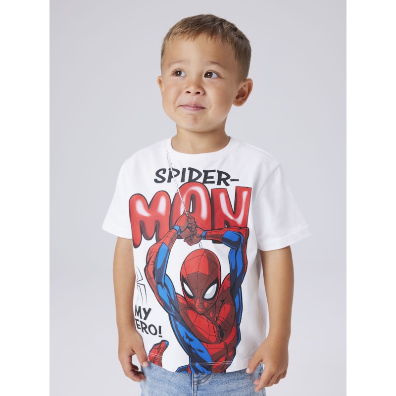 NAME IT Mini Marvin Spiderman Regular T-shirt - Bright White