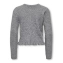 KIDS ONLY Shelda L/S Flæse Strik Cardigan - Medium Grey Melange