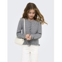 KIDS ONLY Shelda L/S Flæse Strik Cardigan - Medium Grey Melange