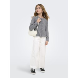 KIDS ONLY Shelda L/S Flæse Strik Cardigan - Medium Grey Melange