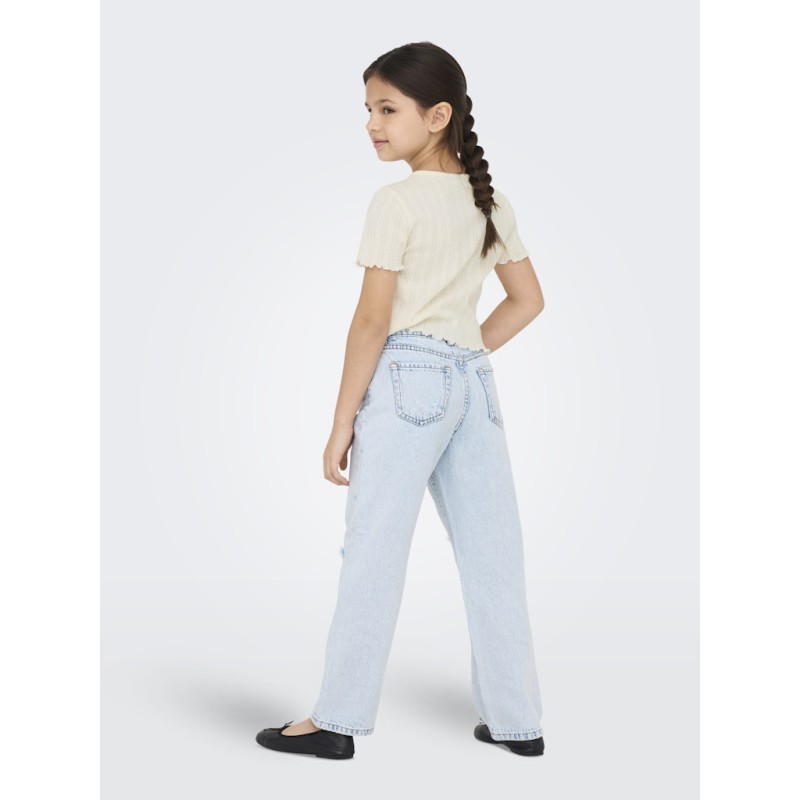 KIDS ONLY Carlotta S/S Top - Cloud Dancer
