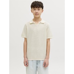 JACK & JONES Junior Tucket Split Hals Polo - Sea Salt