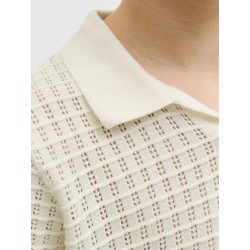 JACK & JONES Junior Tucket Split Hals Polo - Sea Salt