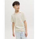 JACK & JONES Junior Tucket Split Hals Polo - Sea Salt