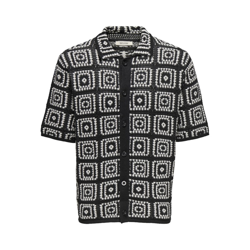 ONLY & SONS Bart Relaxed Strik Skjorte - Sort