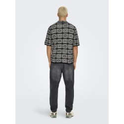 ONLY & SONS Bart Relaxed Strik Skjorte - Sort