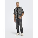 ONLY & SONS Bart Relaxed Strik Skjorte - Sort