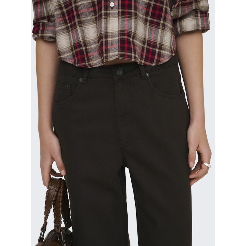 ONLY Juicy-Soft HW Brede Bukser - Black Coffee