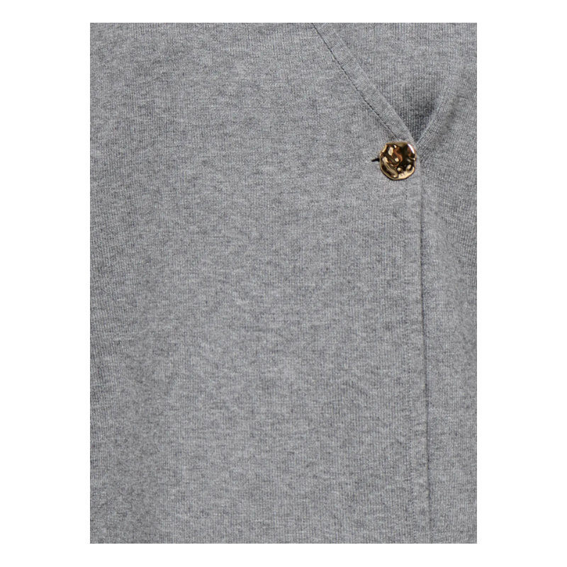 ONLY Jing L/S One Button Strik Cardigan - Medium Grey Melange
