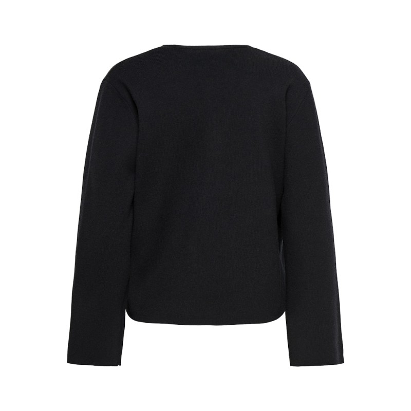 ONLY Jing L/S One Button Strik Cardigan - Sort