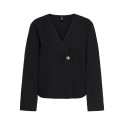 ONLY Jing L/S One Button Strik Cardigan - Sort