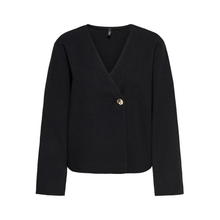 ONLY Jing L/S One Button Strik Cardigan - Sort